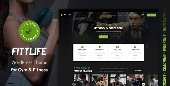 Fittlife 1.2.1 - Gym & Fitness WordPress Theme