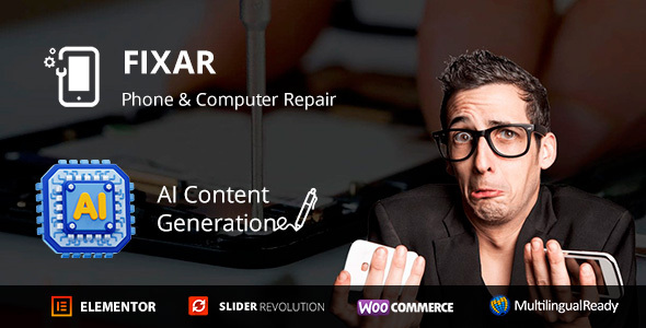 Fixar 2.0 - Phone & Computer AI Repair Wordpress Theme