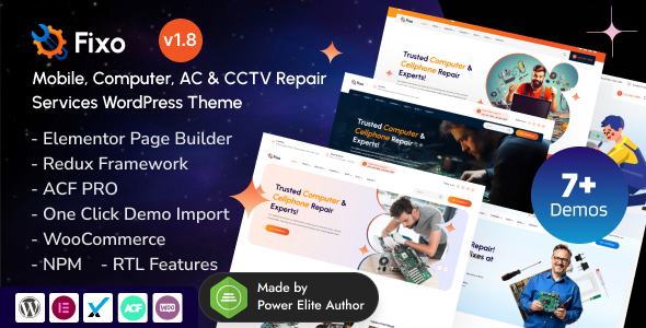Fixo 1.8 - Mobile Phone Computer Repair & Electronics Service WordPress Theme