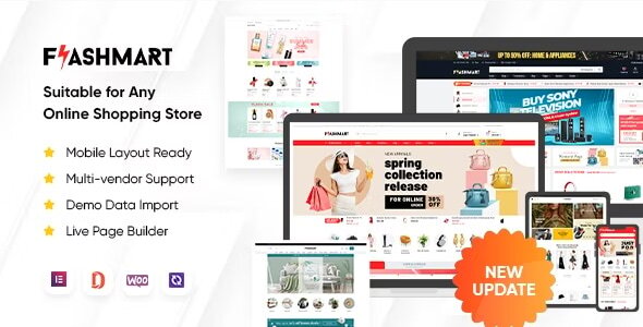 FlashMart 2.0.23 - Multipurpose Elementor WooCommerce WordPress Theme (10 Homepages & Mobile Layout Ready)