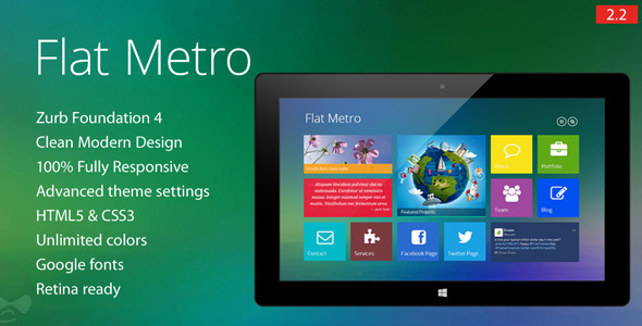 Flat Metro 2.0 - Responsive Drupal Theme