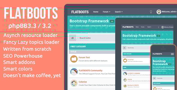 FLATBOOTS 3.2 High-Performance and Modern Theme For phpBB