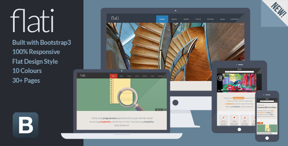 Flati 5.1.2 Responsive Flat Design Bootstrap Template
