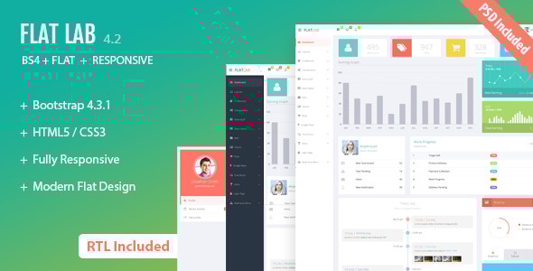 FlatLab 4.3 Bootstrap 4 Responsive Admin Template