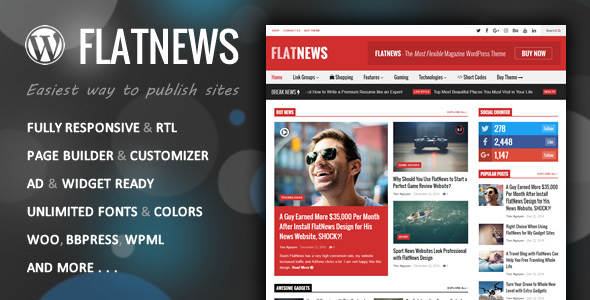 FlatNews 6.2.8.4 - Responsive Magazine WordPress Theme