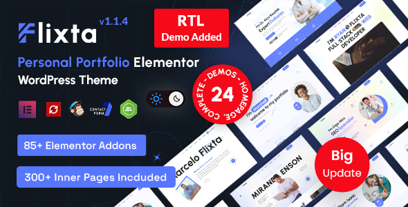 Flixta 1.1.4 - Personal Portfolio WordPress Theme
