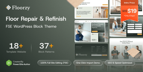 Floorzy – Floor Repair & Refinish FSE WordPress Block Theme