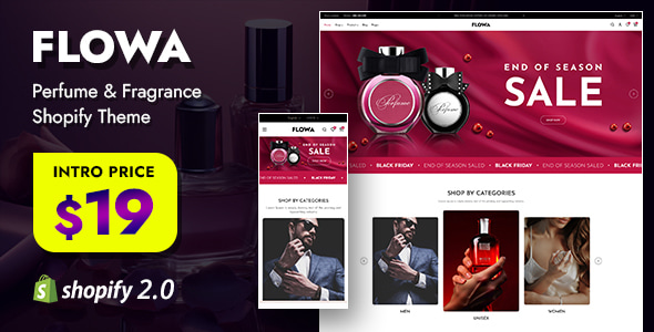 Flowa  Perfume & Fragrance Shopify Theme