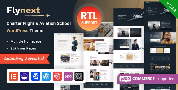 Flynext 2.2.8 - Multipurpose Aviation WordPress Theme  RTL
