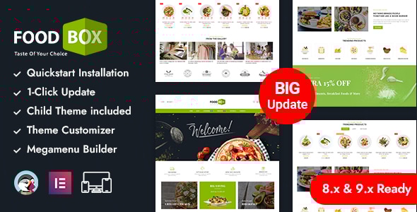 FoodBox 8.0 - Food & Restaurant Prestashop Responsive Theme