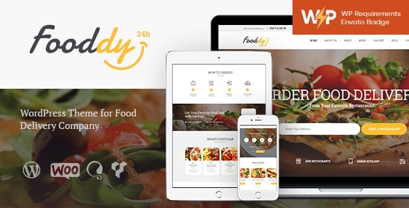 Fooddy 247 1.3.11 - Food Delivery Takeout WordPress Theme  Elementor  RTL