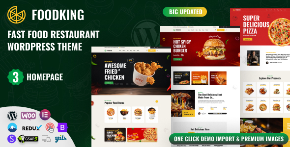 Foodking 1.2 - Fast Food Restaurant WordPress Theme