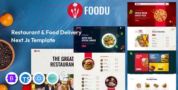 Foodu – Restaurant & Food Delivery Next JS Template