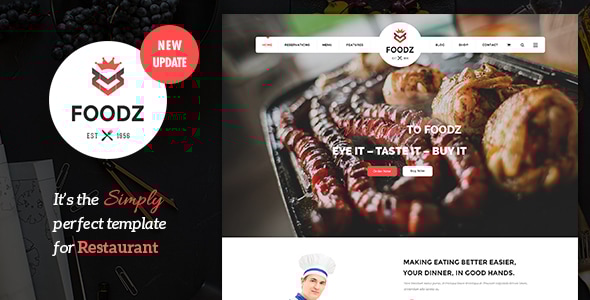Foodz 3.0.6 - Restaurant Spa & Salon Joomla 4 Template