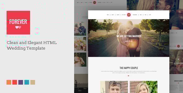 FOREVER 1.03 - Responsive HTML Wedding Template