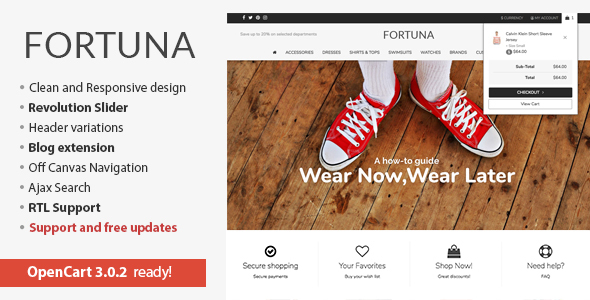 Fortuna 1.7.2 - Elegant and responsive OpenCart theme
