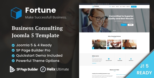 Fortune 2.2 - Finance Business Consulting Joomla 5 Template