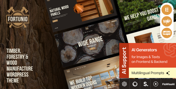 Fortunio 2.8 - Carpenter Forestry  Wood Manufacture WordPress Theme
