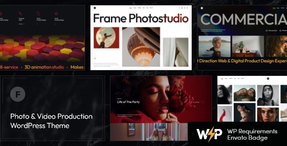 Frame 2.4 - Photo & Video Production WordPress Theme  AI