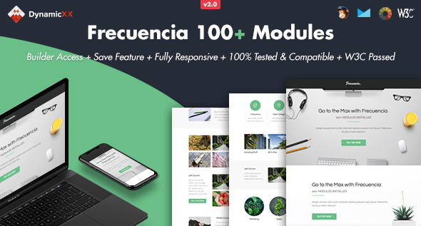Frecuencia 2.0 - 100 Modules - Email  Online Template Builder
