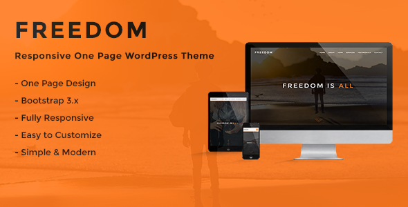 Freedom 3.2 - Responsive One Page WordPress Theme