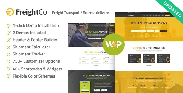 FreightCo 1.1.14 - Transportation & Warehousing Shipping WordPress Theme