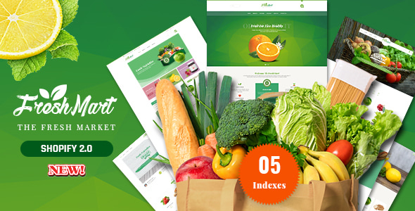 FreshMart 2.0 - Responsive Shopify Theme Organic Fresh Food Farm Store