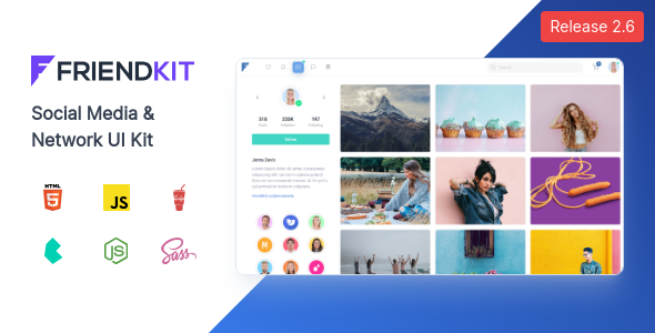 Friendkit 2.6.3 - Social Media UI Kit