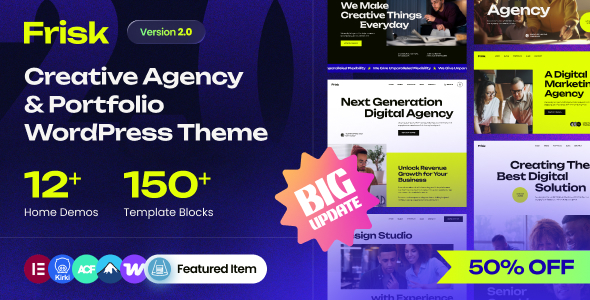 Frisk 2.0 - Creative Agency & Portfolio WordPress Theme