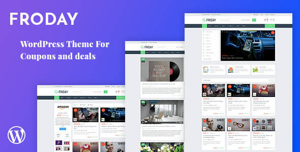 Froday 2.8.1 - Coupons and Deals WordPress Theme