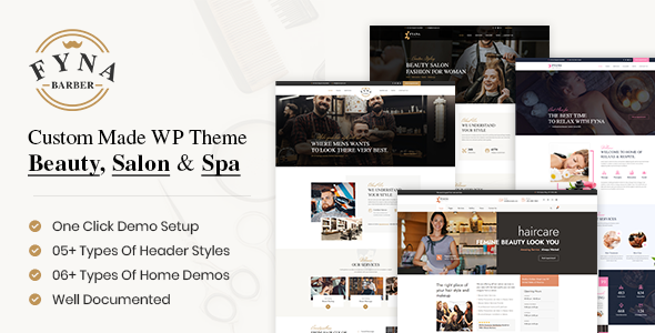 Fyna 2.1 - Beauty salon and Spa WordPress Theme with Appointments Booking