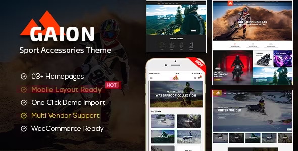Gaion 1.1.31 - Sport Accessories Shop WordPress WooCommerce Theme (Mobile Layout Ready)