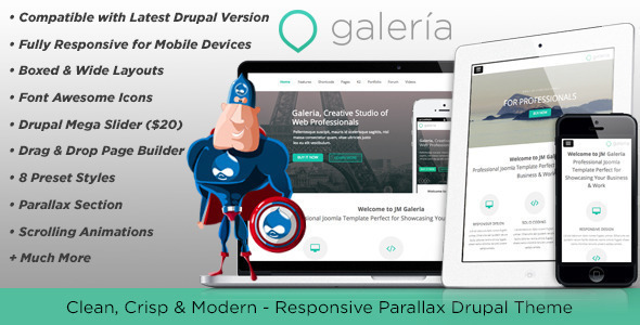 Galeria 1.0 - Responsive Creative Drupal Theme