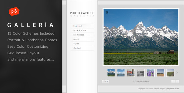 Galleria 2.0 - Photography and Portfolio HTML Template