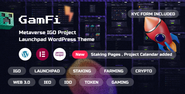 GamFi 1.1.6 - IGO Launchpad WordPress Theme
