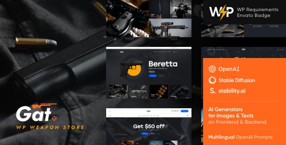 Gat 1.23 - Gun & Weapon Store WordPress Theme