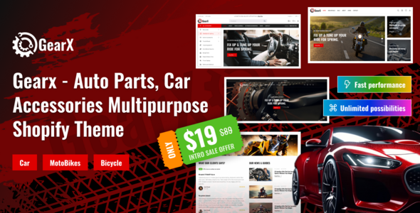 Gearx 2.0 - Auto Parts Motorcycle Vehicles Shopify Theme