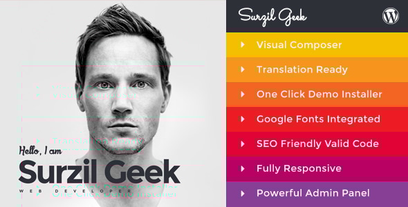 Geek 6.4.2 - Personal Resume & Portfolio WordPress Theme