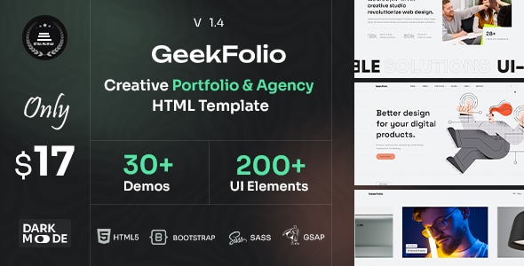 Geekfolio 1.418 - Creative Agency & Portfolio Template