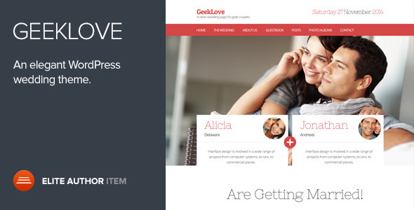 GeekLove 5 - A Responsive WordPress Wedding Theme