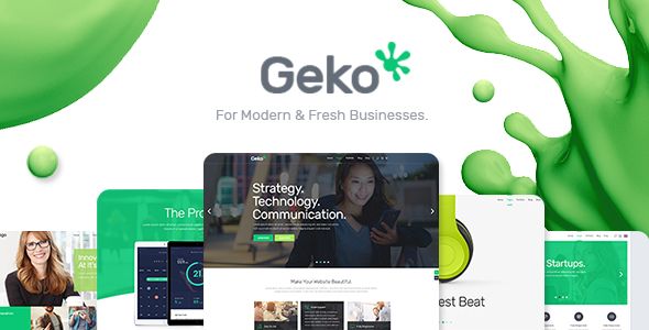 Geko 2.0 - Startup WordPress Theme