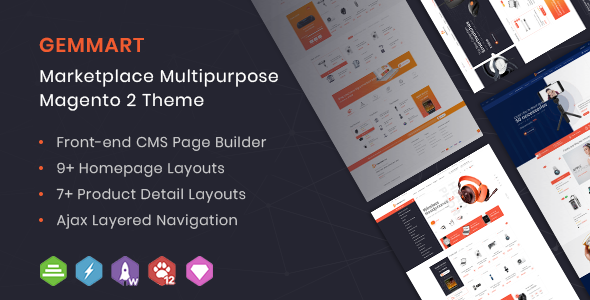 GemMart 1.4.0 - Marketplace Multipurpose Magento 2 Theme