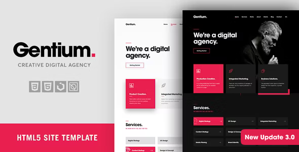 Gentium 3.0.0 - A Creative Digital & Marketing Agency OnePage Template