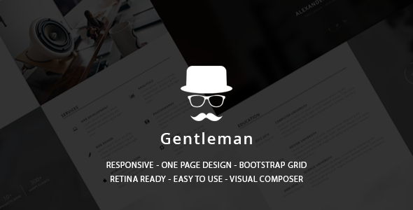 Gentleman 1.4.6 - CV & Resume vCard WordPress Theme