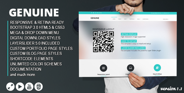 Genuine 1.0 - Multi Purpose Creative HTML Template