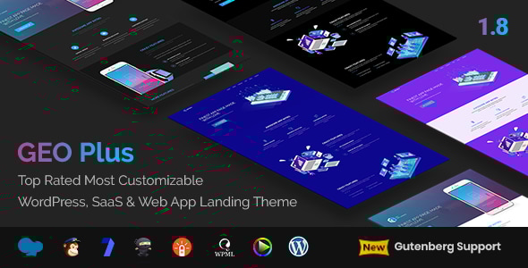 GEO Plus 1.7 - WordPress SaaS & Web App Landing Page Theme