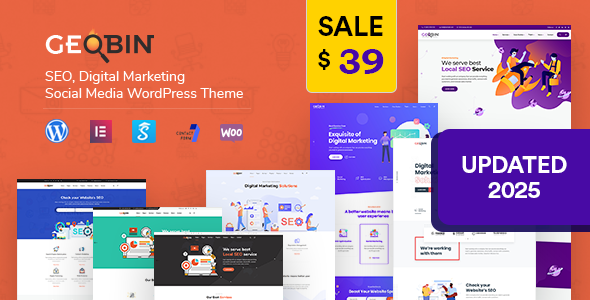 GeoBin 6.7 - SEO Startup & SaaS WordPress Theme