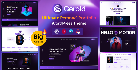 Gerold 6.9 - Personal Portfolio WordPress Theme