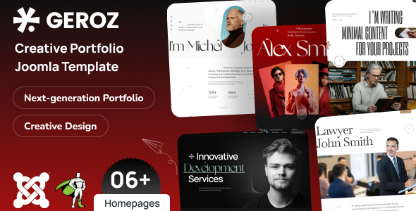 Geroz - Interactive Portfolio & Resume Joomla 6 Template