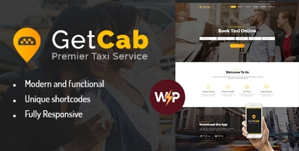 GetCab 1.4.15 - Taxi Service Limousine & Transportation WordPress Theme